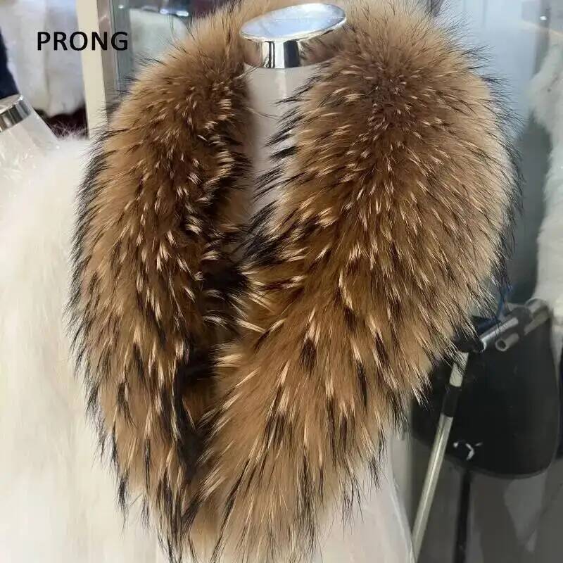 Shawl Wrap Winter - Воротник из натурального меха енота шарф