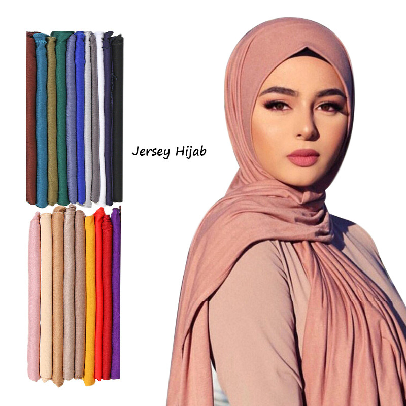 Shawl Wrap Winter - 30-цветный однотонный модальный трикотаж, хиджаб, женский