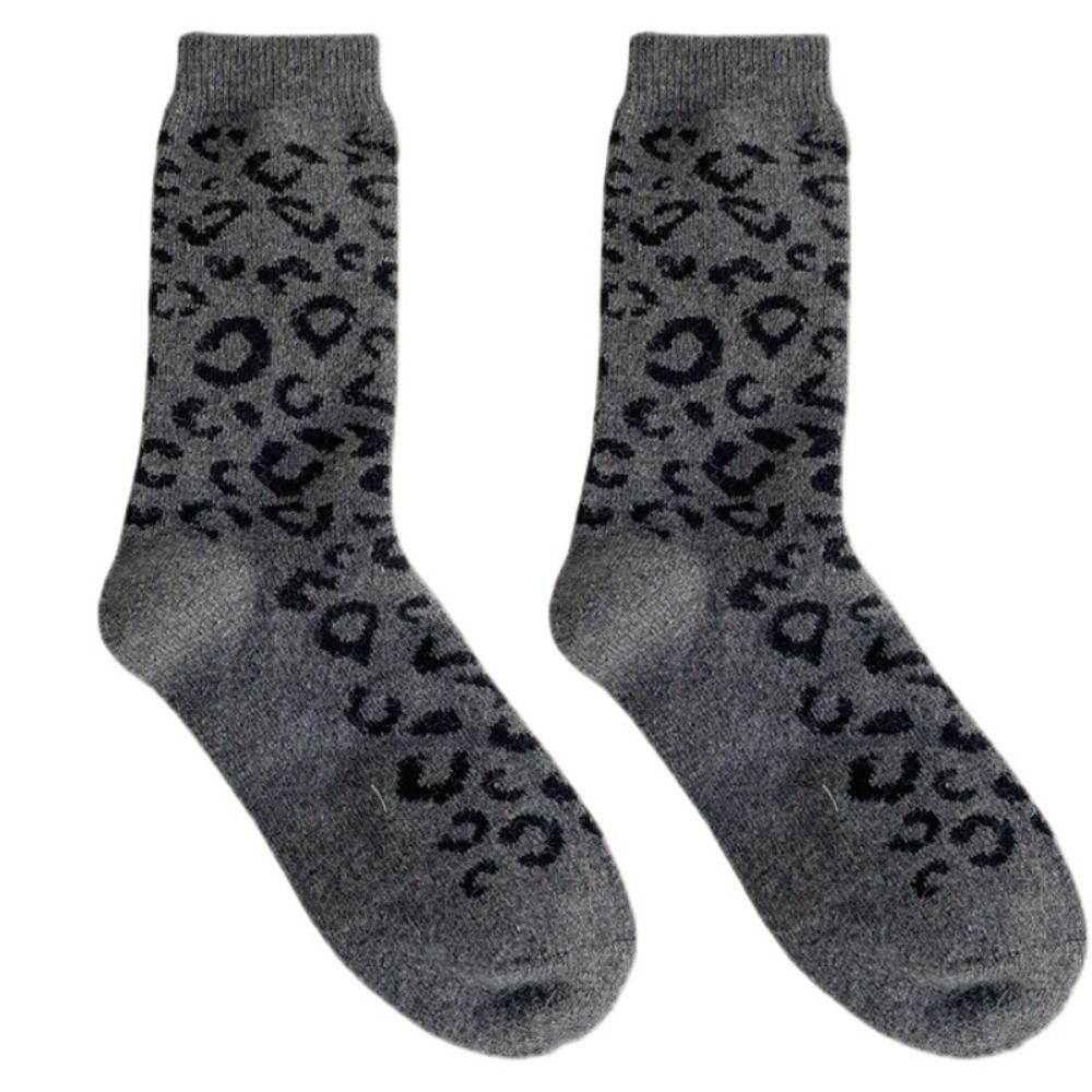 Thermal Sock Wool - Высокоэластичные термошерстяные носки с леопардовым принтом,