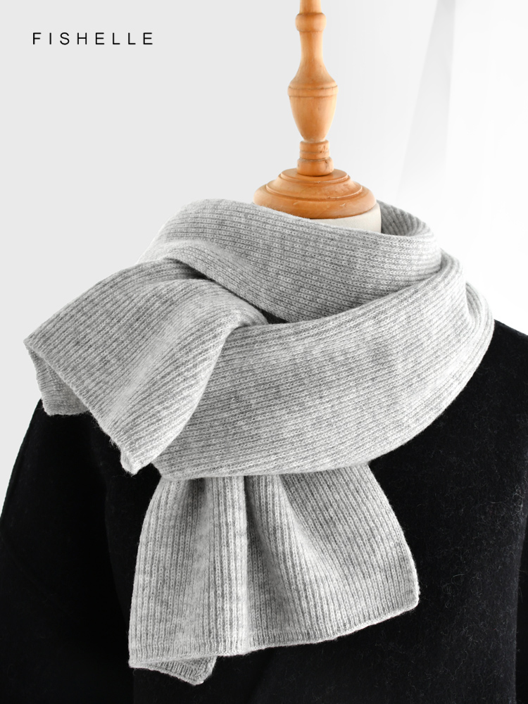 Серый однотонный кашемировый ш – обзор и цена Wool Scarf Men