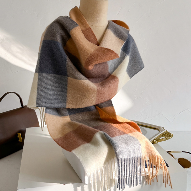 Шарф из 100% шерсти в клетку д – обзор и цена Wool Scarf Men