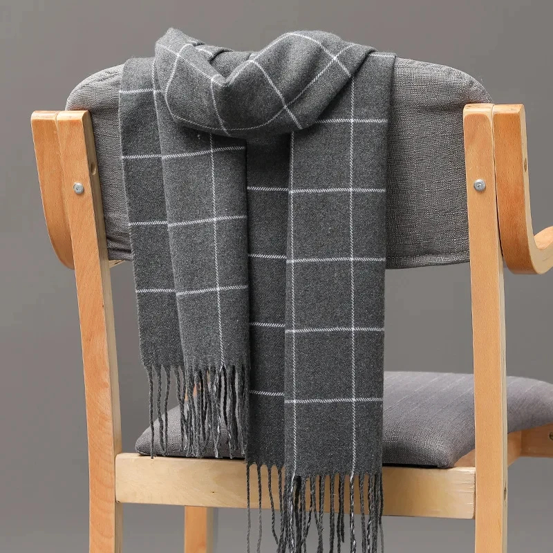 Новинка 2024, зимний мужской ш – обзор и цена Wool Scarf Men
